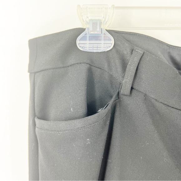 ✅ EXPRESS COLUMNIST BARELY BOOT LOW RISE WIDE LEG SIZE 16 LONG BLACK - Picture 2 of 7